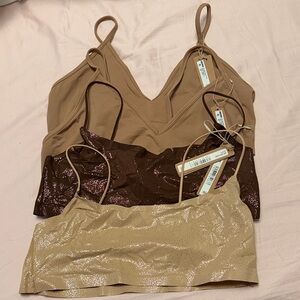 4X NWT skims bralettes Nude, Brown, Champagne
